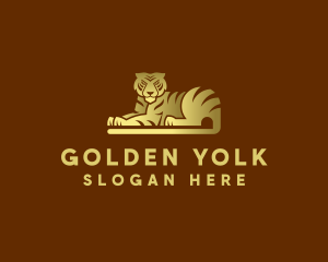 Golden Tiger Animal logo design