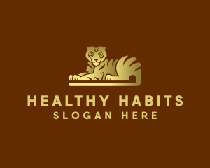 Golden Tiger Animal logo design