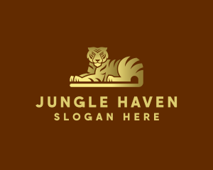 Golden Tiger Animal logo design