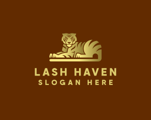 Golden Tiger Animal logo design