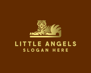 Golden Tiger Animal logo design