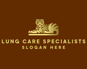 Golden Tiger Animal logo design