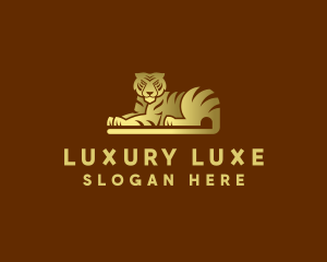 Golden Tiger Animal logo design