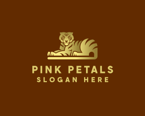 Golden Tiger Animal logo design