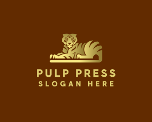 Golden Tiger Animal logo design