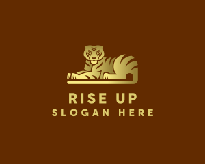 Golden Tiger Animal logo design