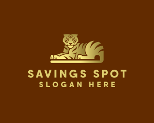 Golden Tiger Animal logo design