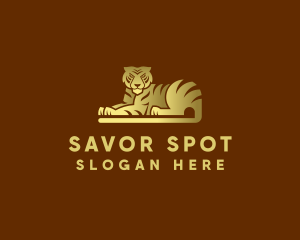 Golden Tiger Animal logo design