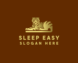 Golden Tiger Animal logo design