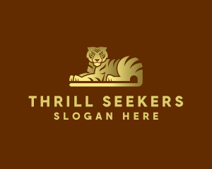 Golden Tiger Animal logo design