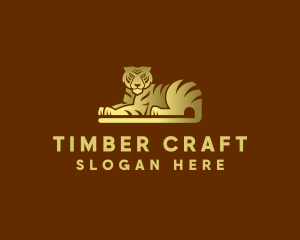 Golden Tiger Animal logo design