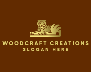 Golden Tiger Animal logo design