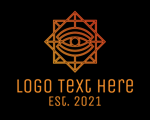 Ophthalmologist - Minimalist Technology Eye logo design