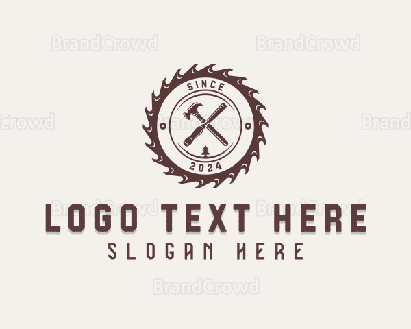 Industrial Woodworking Contractor Logo