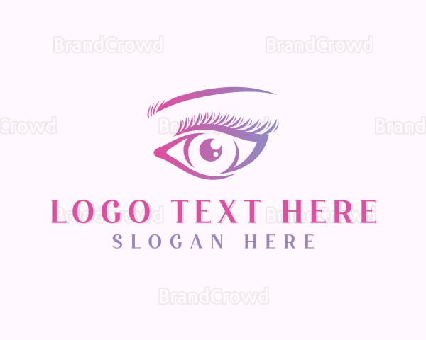 Eyebrow Lashes Makeup Salon Logo