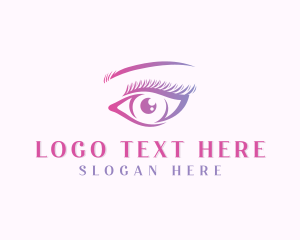 Makeup Tutorial - Eyebrow Lashes Makeup Salon logo design