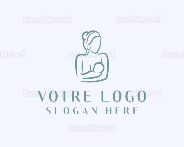 Mom Baby Breastfeeding Logo