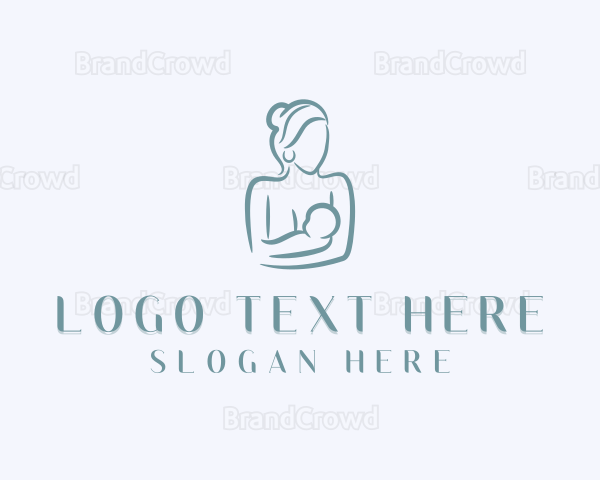Mom Baby Breastfeeding Logo