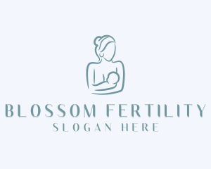 Mom Baby Breastfeeding logo design