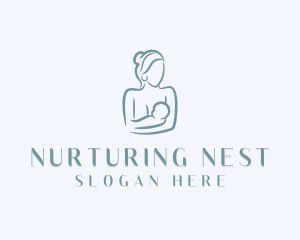 Maternal - Mom Baby Breastfeeding logo design