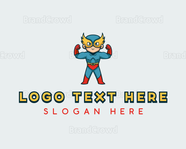 Strong Superhero Mask Logo