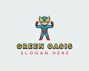 Strong Superhero Mask Logo