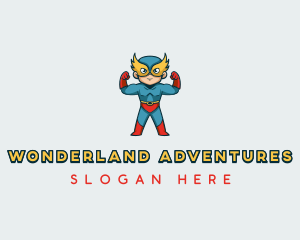 Strong Superhero Mask logo design