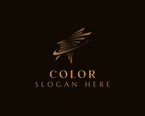 Golden - Luxury Star Swoosh logo design