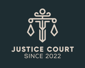 Court - Judicial Court Scale logo design