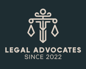 Judicial Law Scale logo design