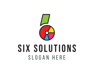 Six - Number Six Pie logo design