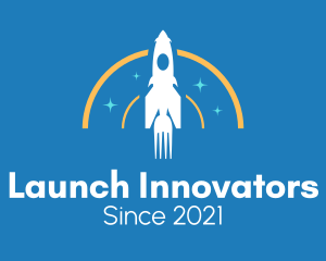 Launching - Fork Rocket Launch logo design