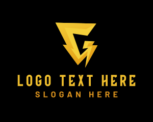 Voltage - Thunder Bolt Letter G logo design