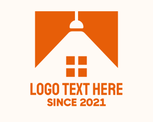 Lamp - Orange Lamp Spotlight logo design