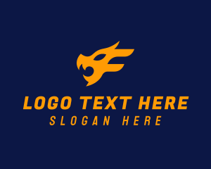 Mythology - Gaming Dragon Letter F logo design