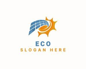Solar Panel Sustainable Energy Logo