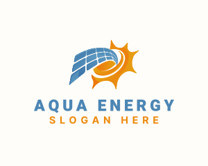 Solar Panel Sustainable Energy logo design