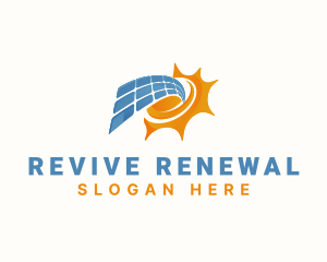 Solar Panel Sustainable Energy logo design