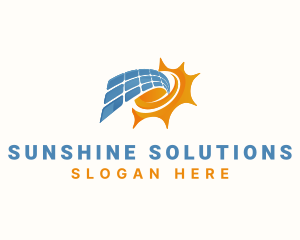 Solar Panel Sustainable Energy logo design