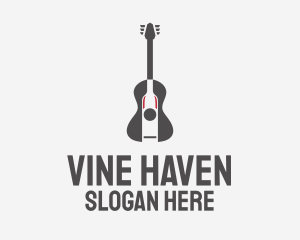 Guitar Music Bar logo design