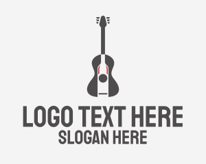 Alcoholic - Guitar Music Bar logo design