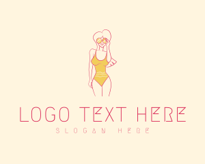 Underwear - Summer Sunglasses Woman logo design