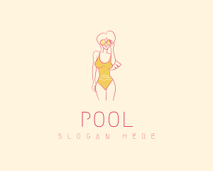 Bikini - Summer Sunglasses Woman logo design