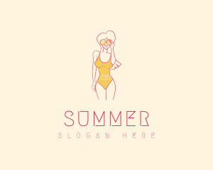 Summer Sunglasses Woman logo design