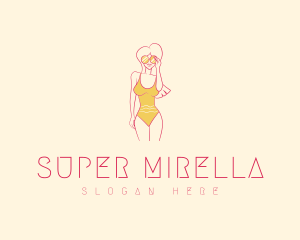 Swimsuit - Summer Sunglasses Woman logo design