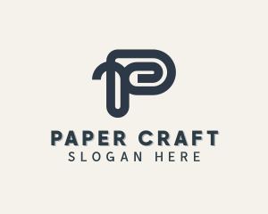 Paper Clip Letter P logo design