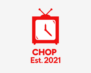 Multimedia - Television Clock Timer logo design