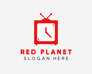 Television Clock Timer logo design