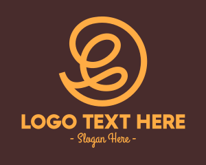 Luxury Brand - Fancy Yellow Swirls logo design