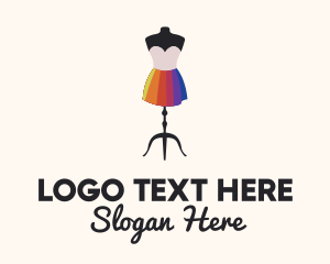 Homosexual - Rainbow Dress Designer logo design